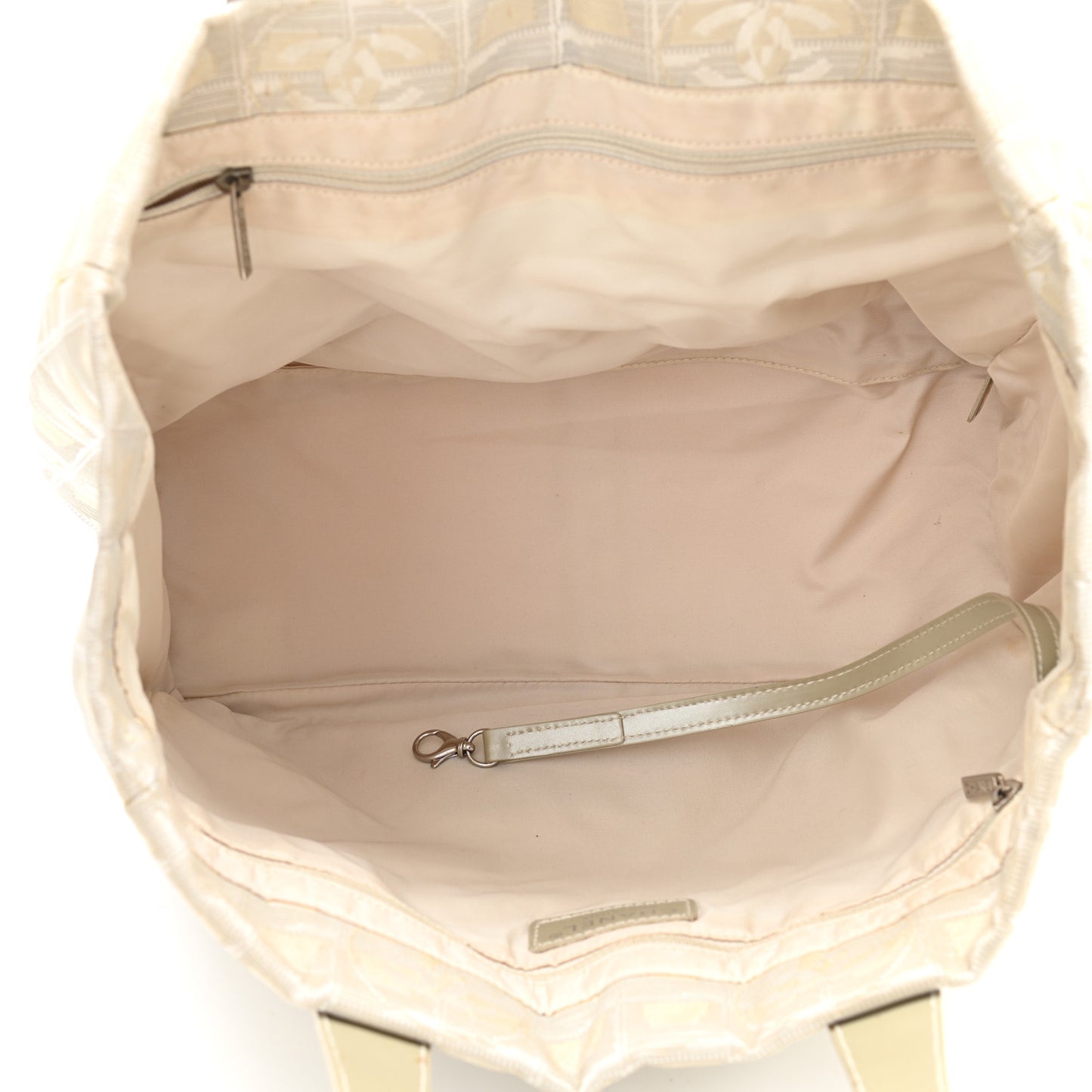 Nylon Medium Travel Tote Beige