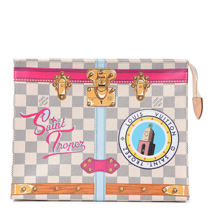 Louis Vuitton Damier Azur Summer Trunks Saint Tropez Toiletry Pouch 26 1 of 11