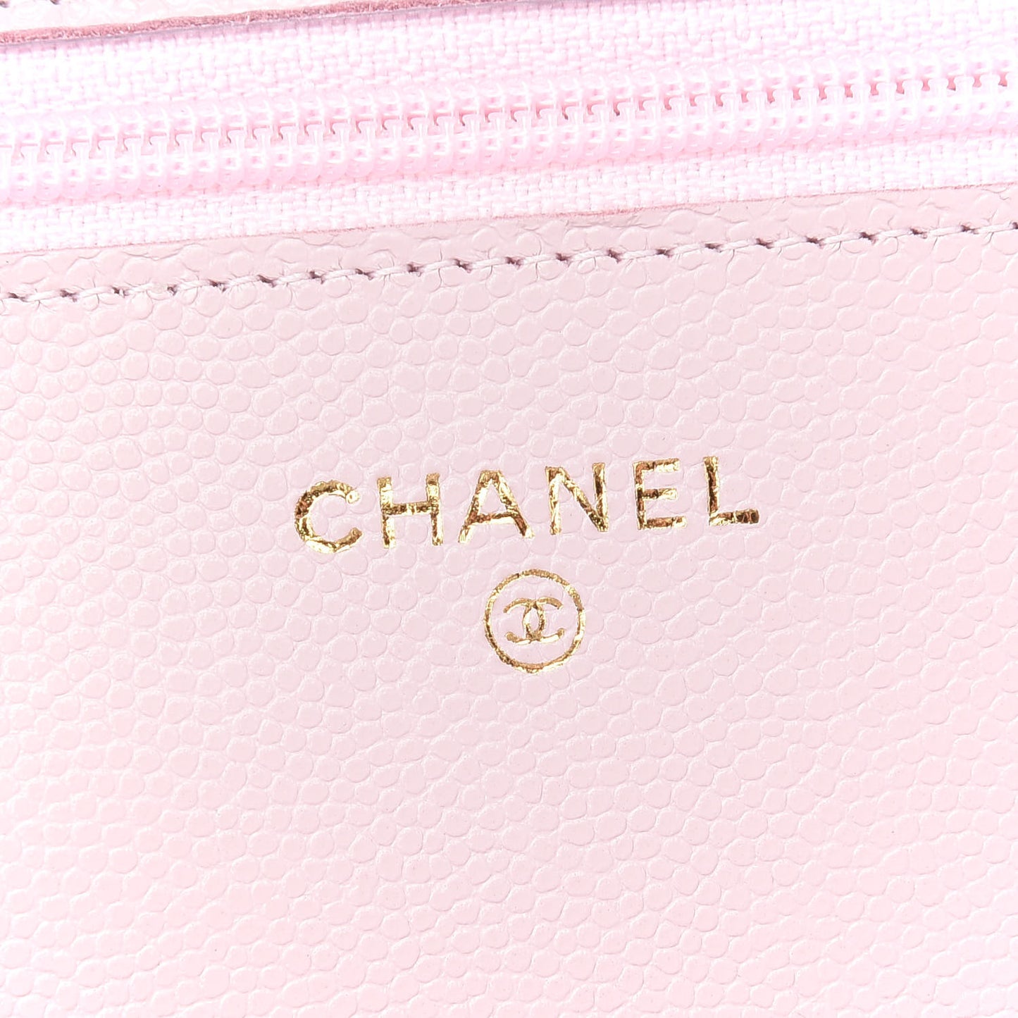 Caviar Quilted Coco Candy Wallet On Chain WOC Light Pink