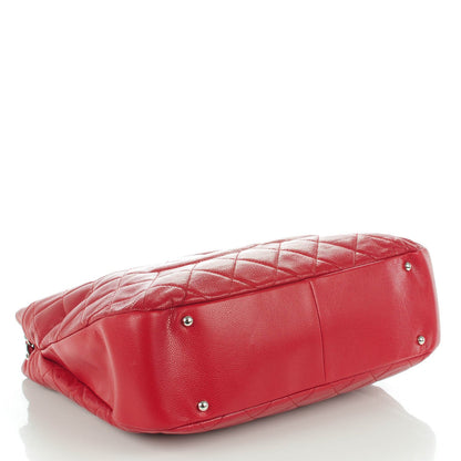 Chanel Soft Caviar Large Timeless CC Shopping Tote Red 4 of 7