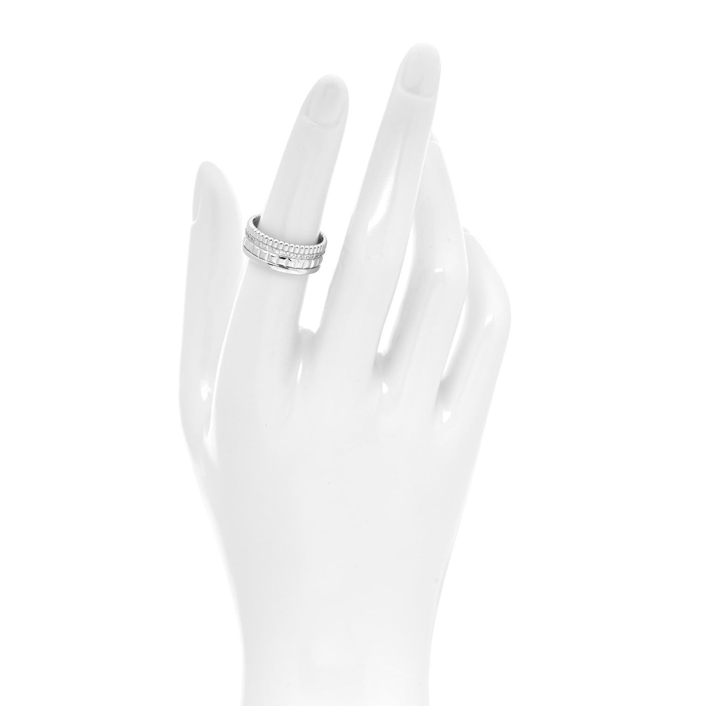 18K White Gold Diamond Small Quatre Radiant Edition Ring 52 6