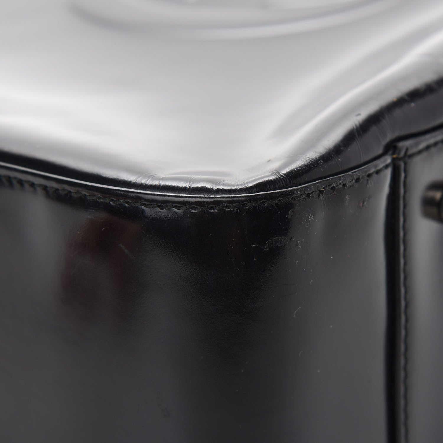 Gucci Patent Calfskin Interlocking G Tote Black 16 of 16