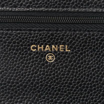 Chanel Caviar Quilted Wallet On Chain WOC Black 5 of 11