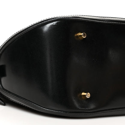 Burberry Bridle Calfskin House Check Small Orchard Bowling Bag Black 10 of 11
