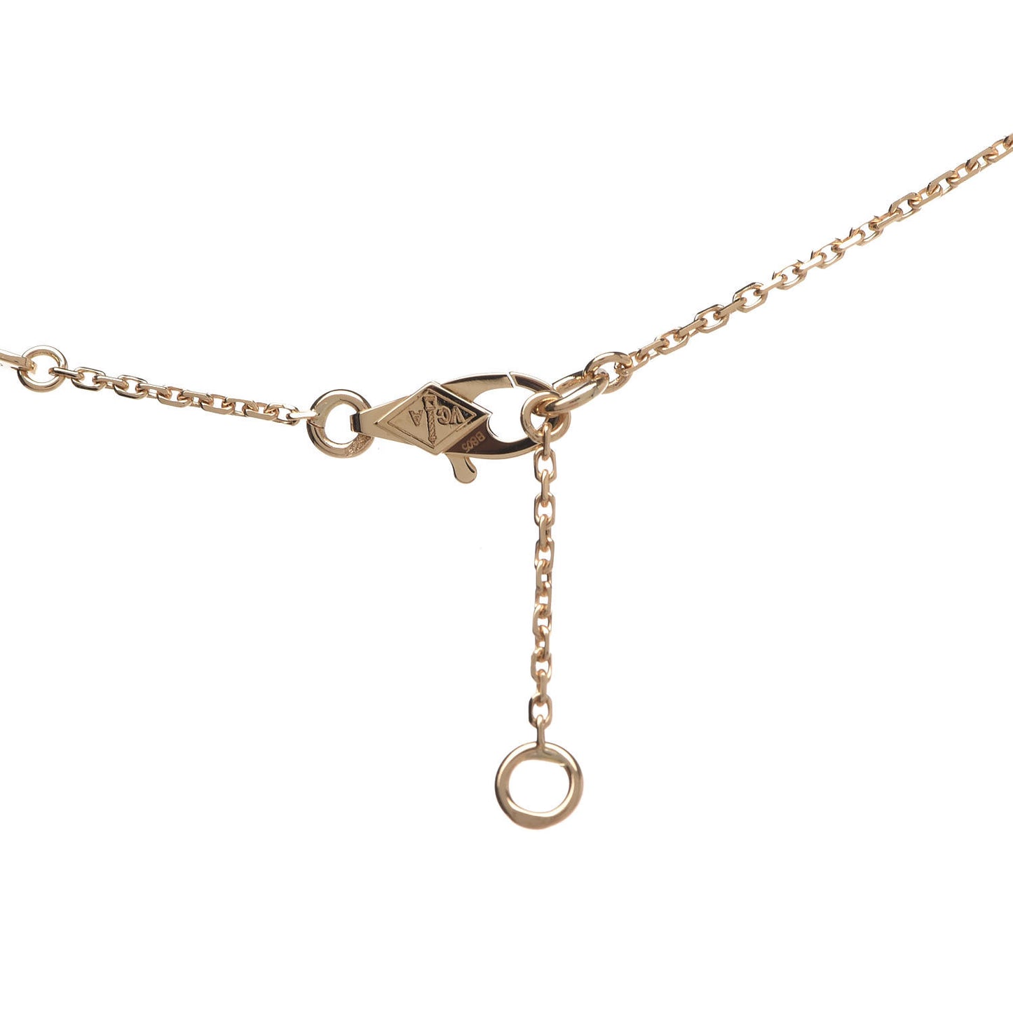18K Yellow Gold Mother of Pearl Sweet Alhambra Pendant Necklace