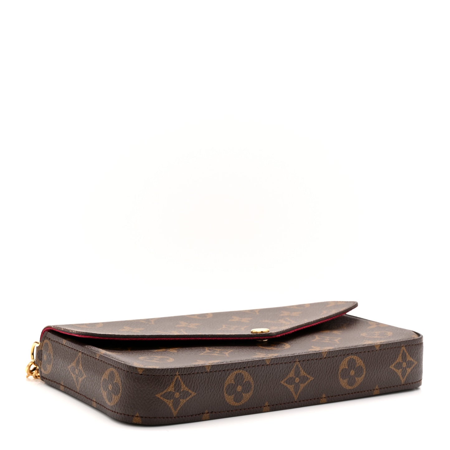 Monogram Pochette Felicie Chain Wallet Fuchsia