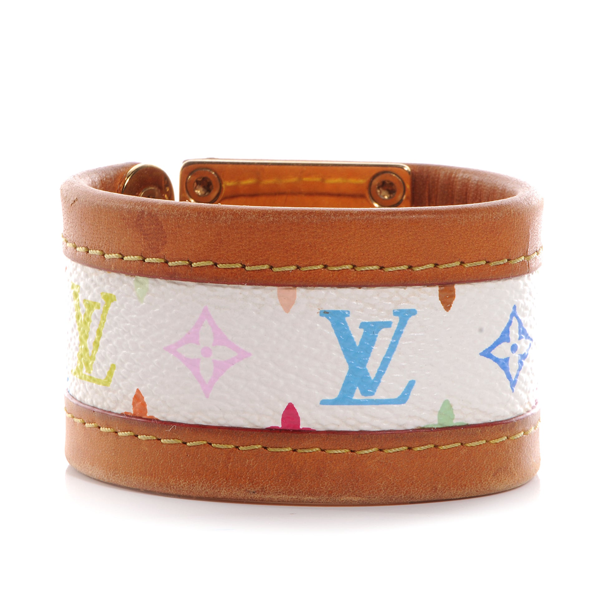 Louis Vuitton Monogram Multicolor S Lock Bracelet White Small 3 of 7