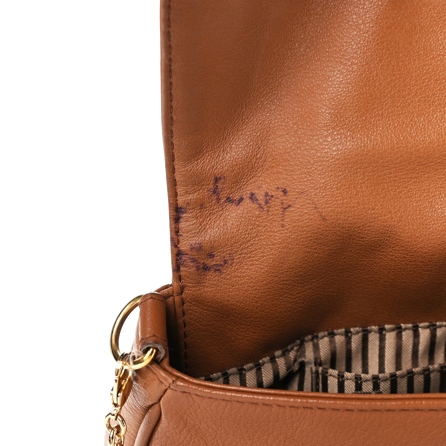 Fendi Vitello Flamingo Fendista Pouchette Crossbody Orzo 10 of 11