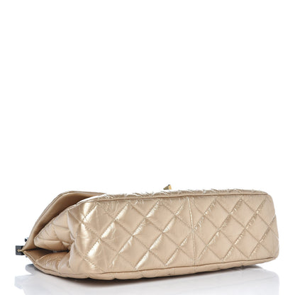 Chanel Metallized Aged Calfskin Quilted 2.55 Reissue 226 Hanger Flap Gold 4 of 7