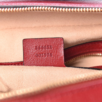 Gucci Suede Calfskin Web Small Ophidia Top Handle Shoulder Bag New Blue Romantic Cherry 6 of 9