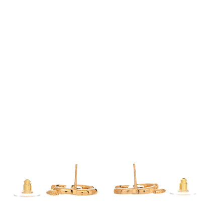 Chanel Crystal Wheat CC Earrings Gold 3 of 5