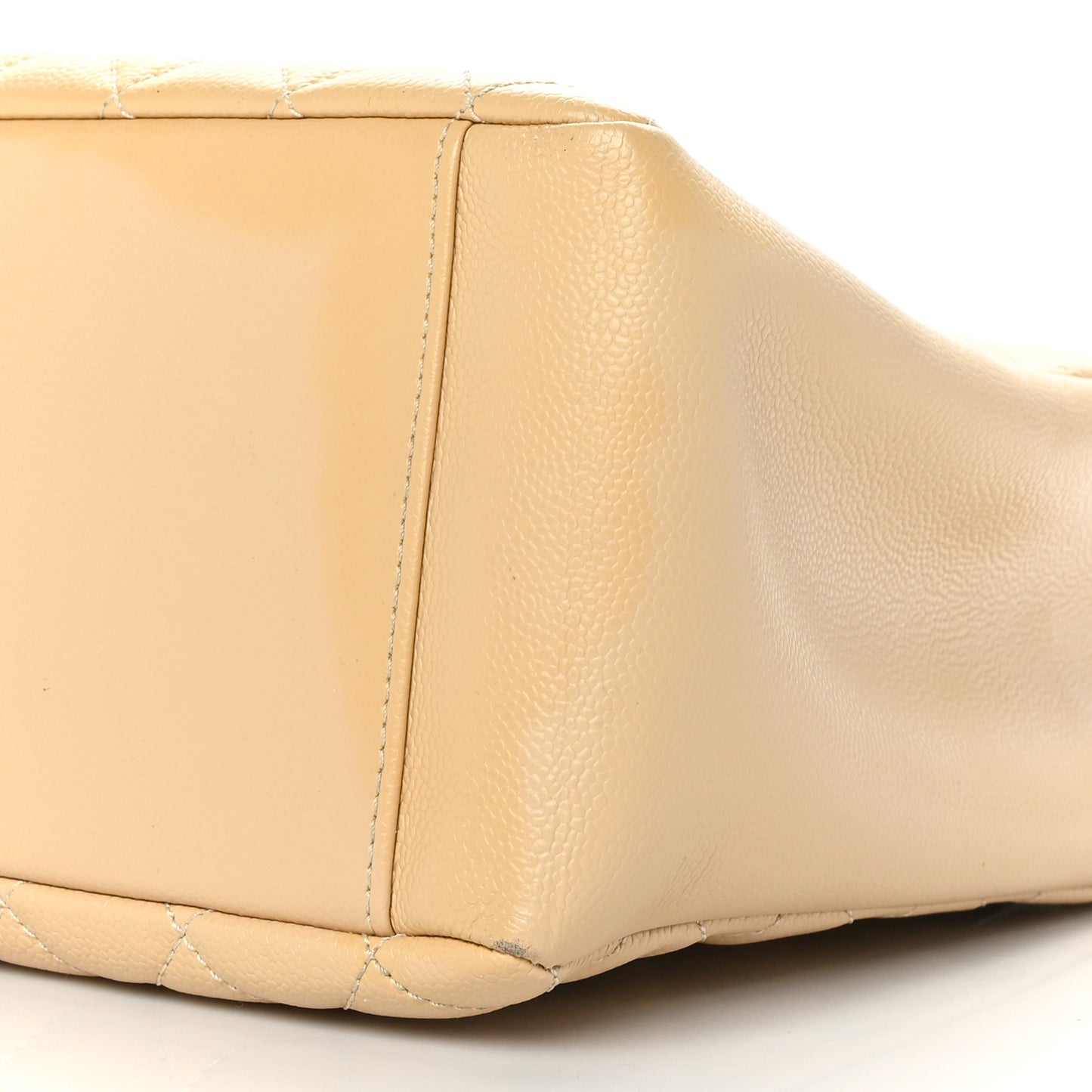 Caviar Quilted Grand Shopping Tote GST Beige