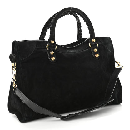 Balenciaga Baby Daim Suede Giant 12 Gold Hardware City Black 4 of 11