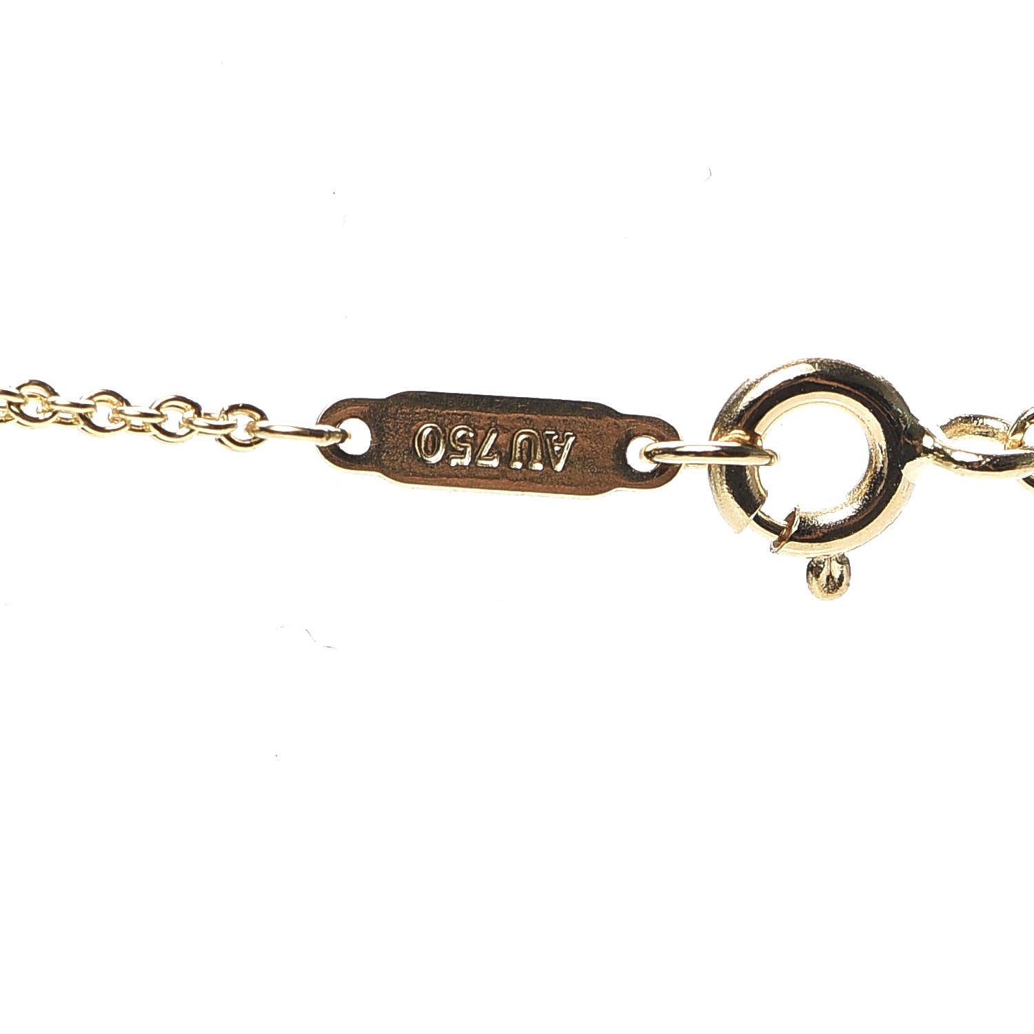 Tiffany 18K Yellow Gold Infinity Double Chain Pendant Necklace 4 of 5