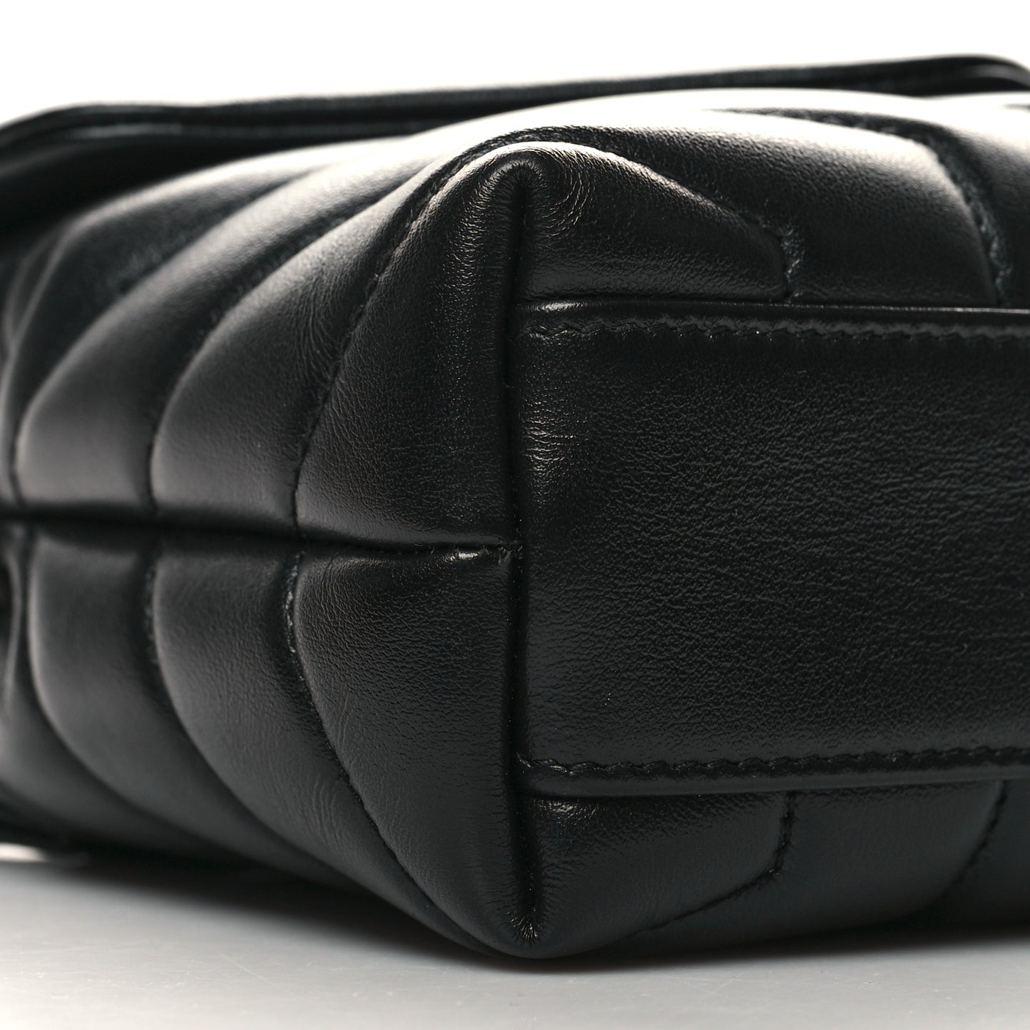 Calfskin Y Quilted Monogram Toy Loulou Crossbody Bag Black