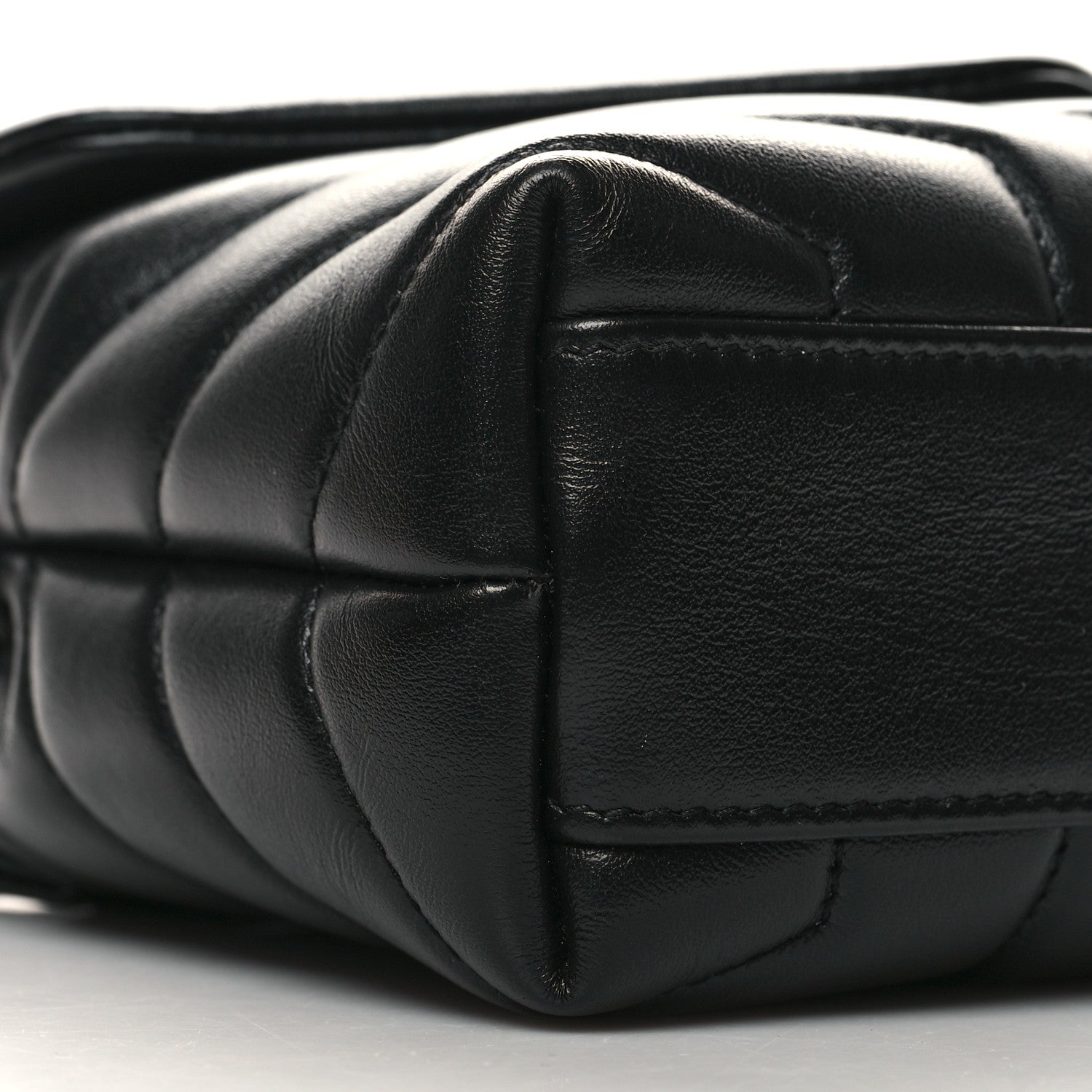 Saint Laurent Calfskin Y Quilted Monogram Toy Loulou Crossbody Bag Black 10 of 12