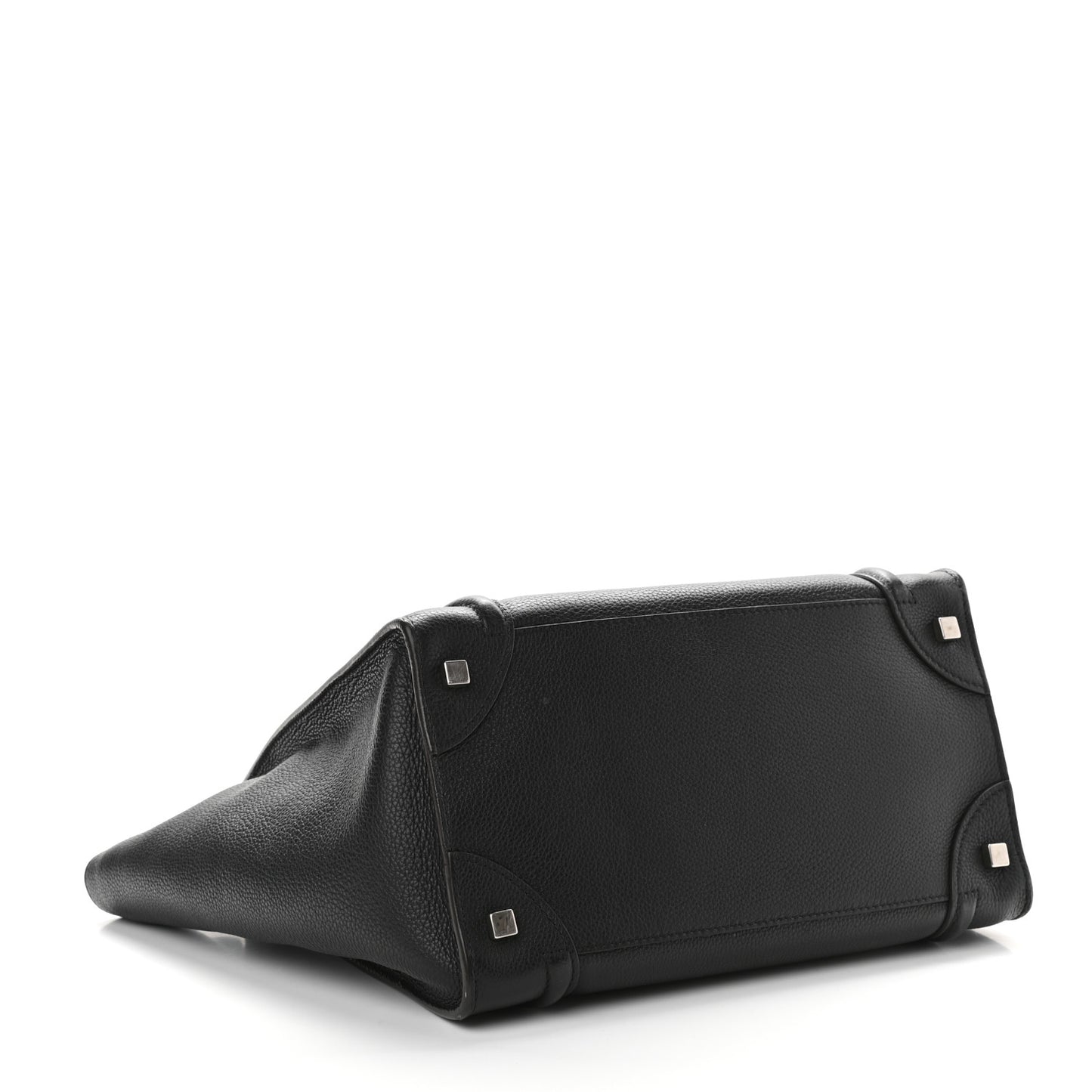 Drummed Calfskin Mini Luggage Black