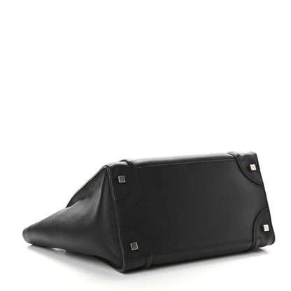 Celine Drummed Calfskin Mini Luggage Black 4 of 8