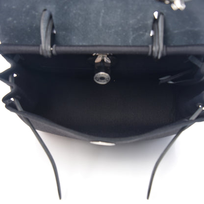 Hermes Military Toile Vache Hunter Herbag Zip PM 31 Black 4 of 10