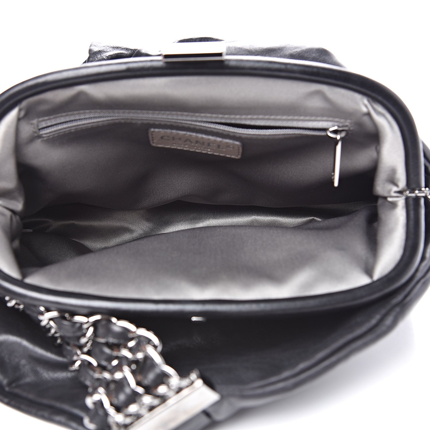Chanel Lambskin Mini Rock and Chain Hobo Black 4 of 11