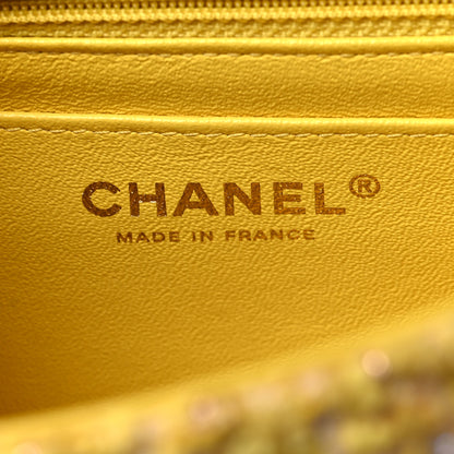 Chanel Tweed Quilted 2.55 Reissue Mini Flap Yellow 6 of 10