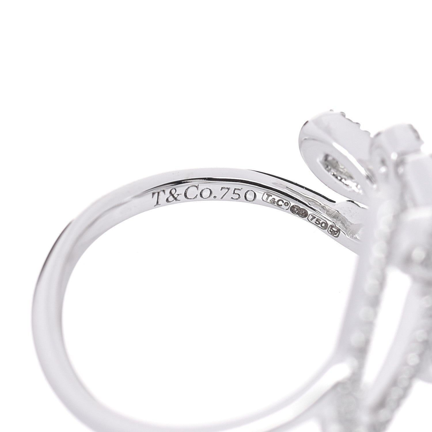 Tiffany 18K White Gold Diamond Paloma's Graffiti Love Ring 47 4.25 5 of 5