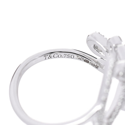 Tiffany 18K White Gold Diamond Paloma's Graffiti Love Ring 47 4.25 5 of 5
