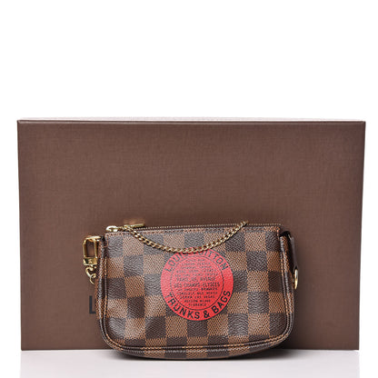 Louis Vuitton Damier Ebene Complice Trunks and Bags Mini Pochette Accessories Red 11 of 11