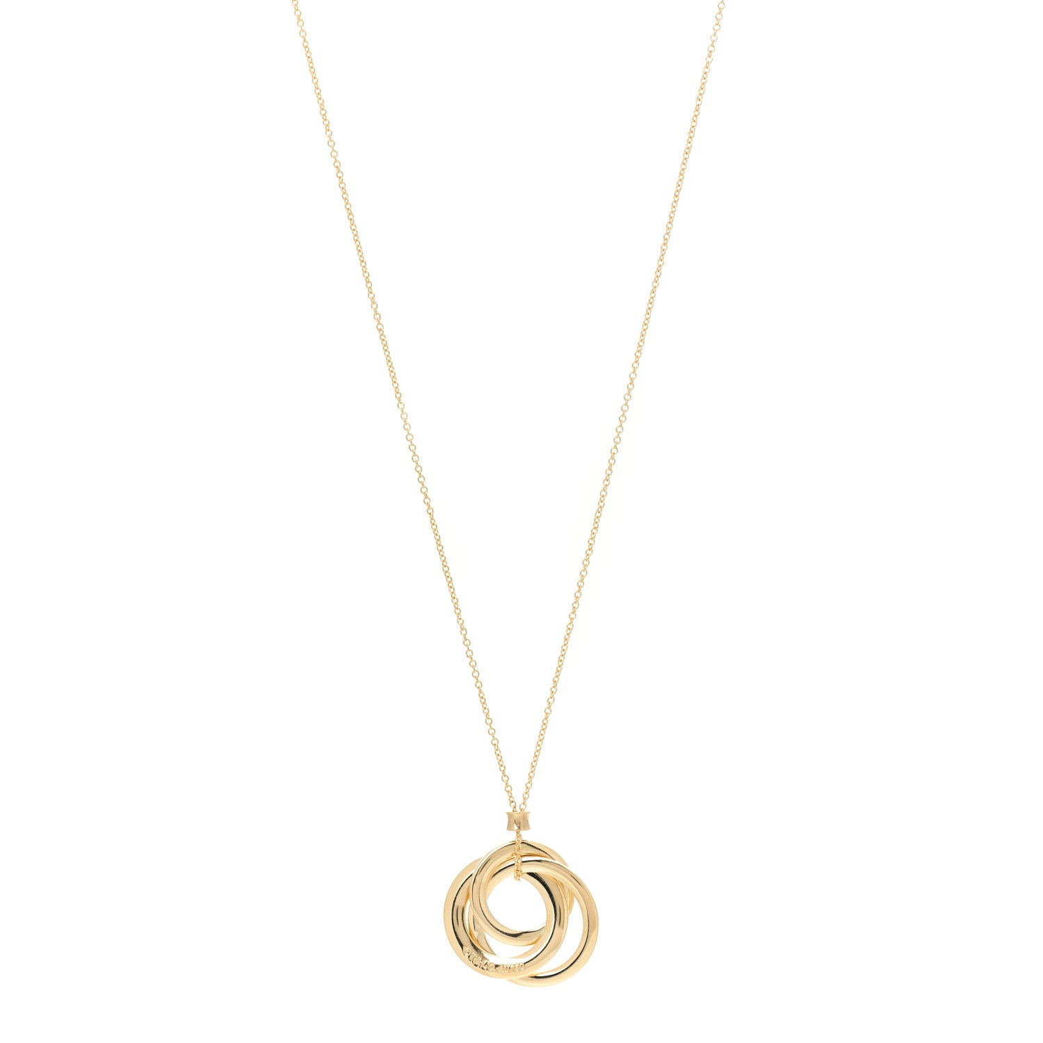 Tiffany 18K Yellow Gold 1837 Interlocking Circles Necklace 1 of 6