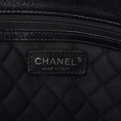 Chanel Goatskin Perforated Large CC Tote Black 7 of 11
