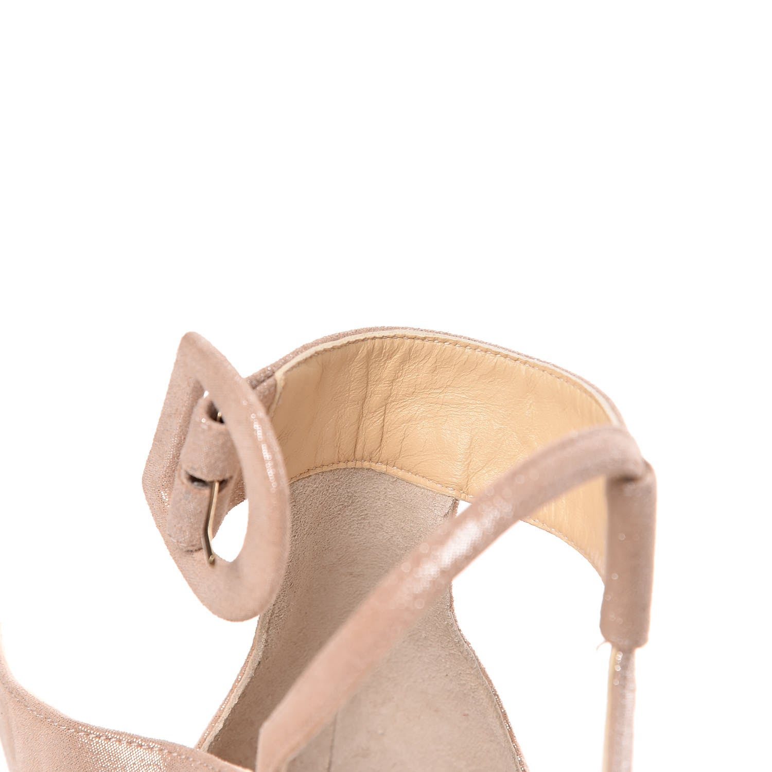 Christian Louboutin Suede Lame Chocazeppa 120 Platform Wedge Sandals 40 Poudre 7 of 11