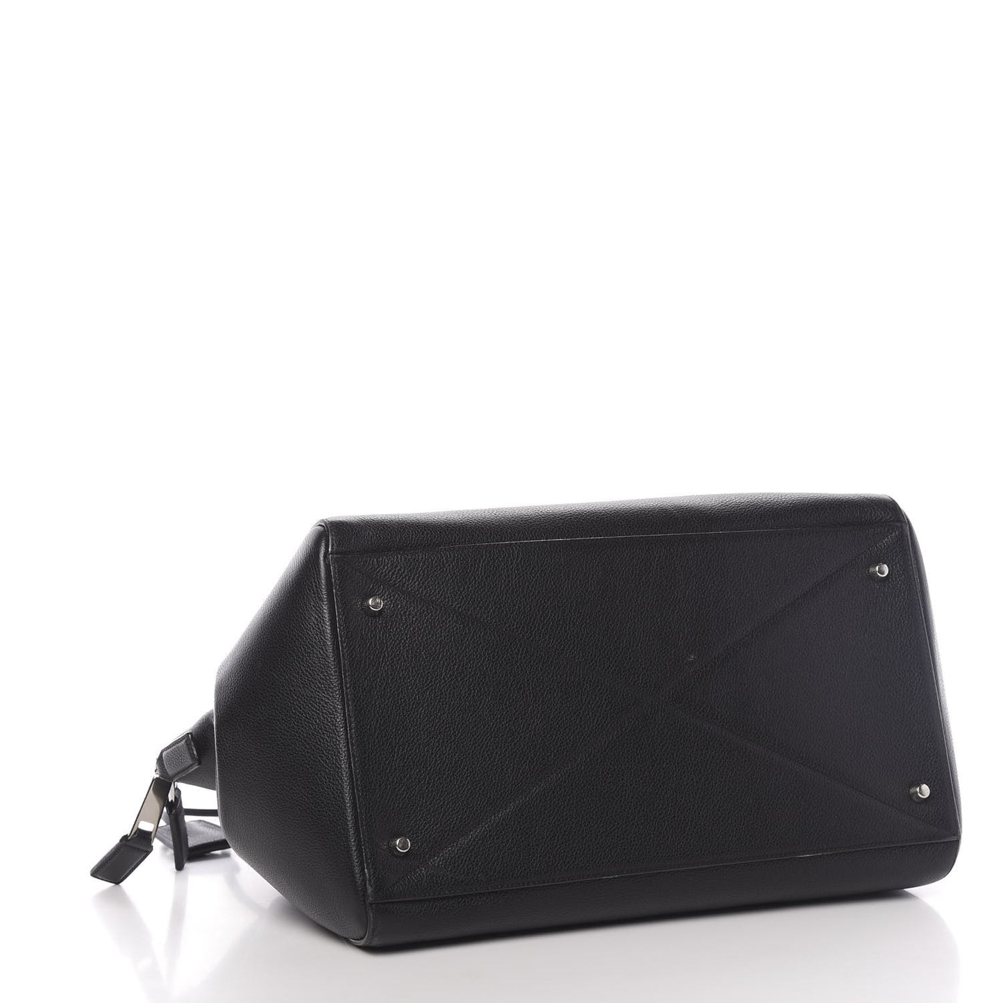 Textured Calfskin Medium Incognito Satchel Black
