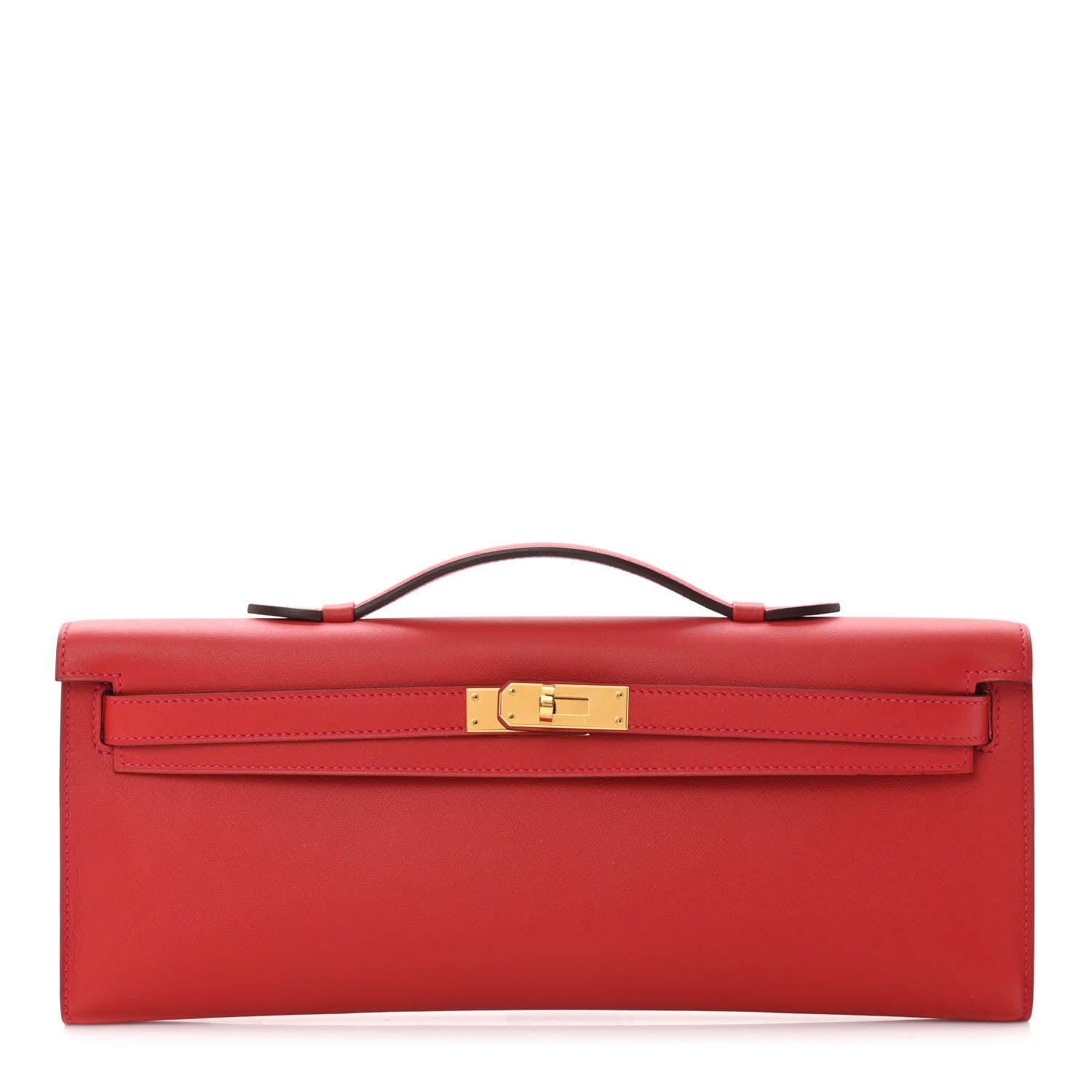 Hermes Swift Kelly Cut Clutch Pochette Vermillion 1 of 8