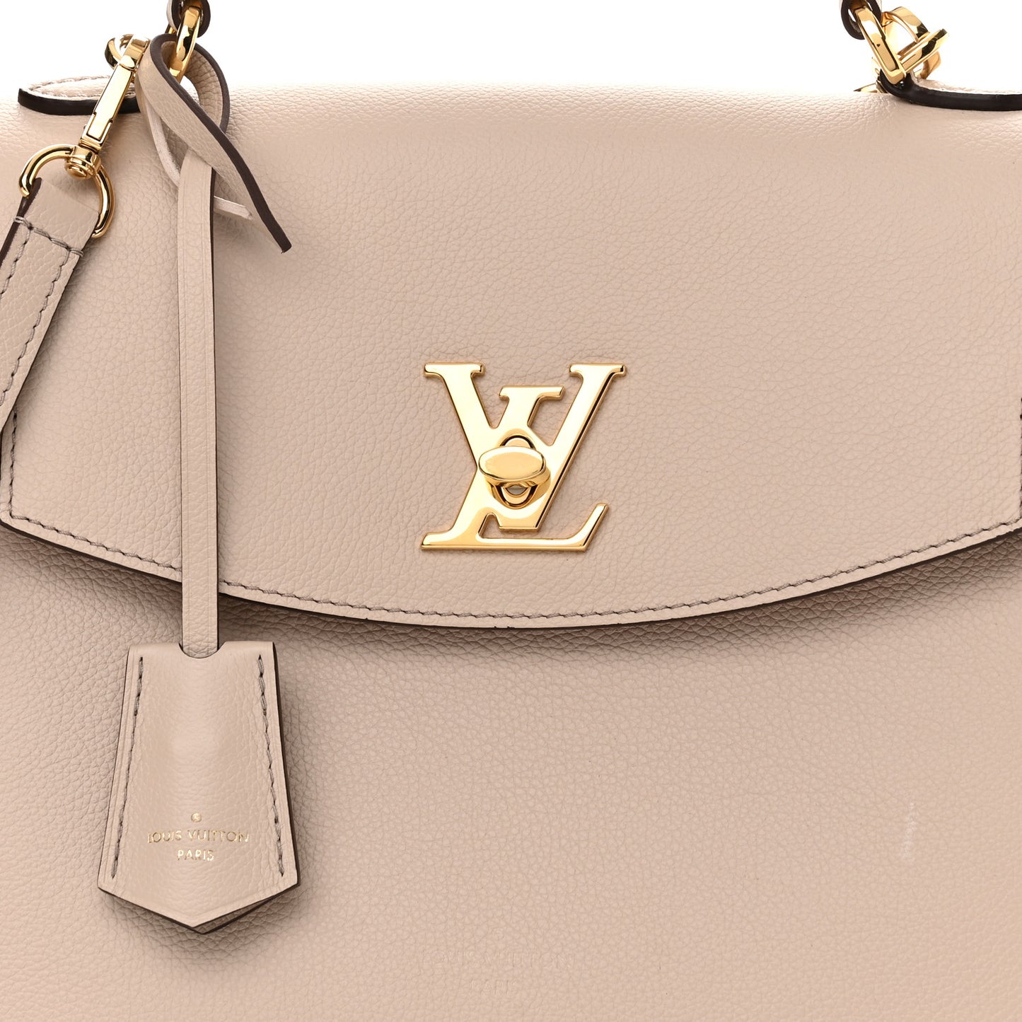 Soft Calfskin Lockme Ever MM Greige