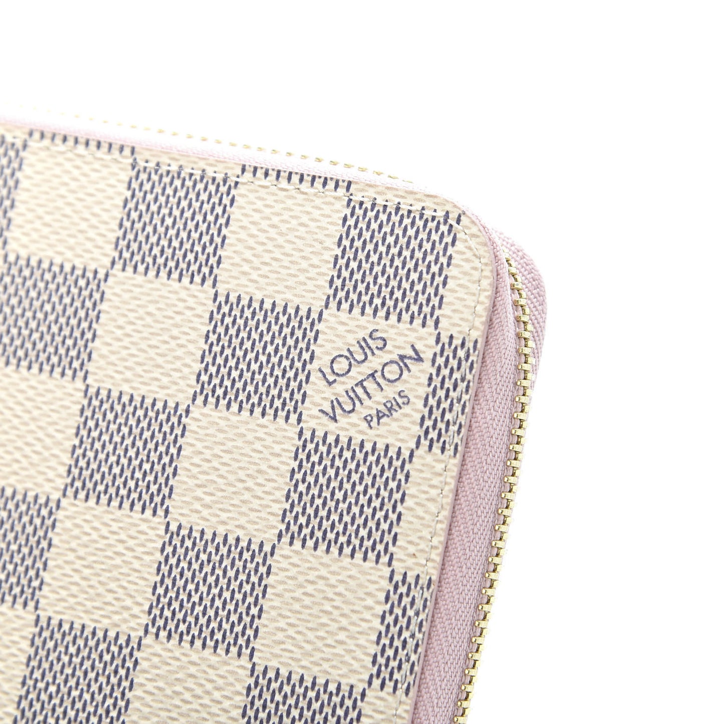 Damier Azur Zippy Wallet Rose Ballerine