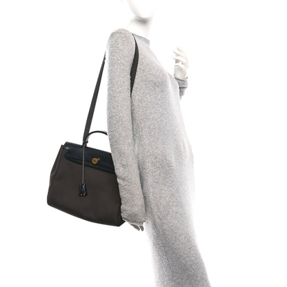 Hermes Military Toile Vache Hunter Herbag Zip Retourne 31 PM Black Ebene 2 of 11