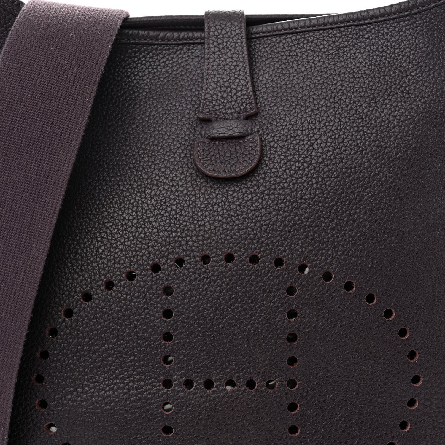 Hermes Taurillon Clemence Evelyne III GM Raisin 8 of 14