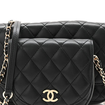 Chanel Lambskin Quilted Side Packs Black 16 of 21