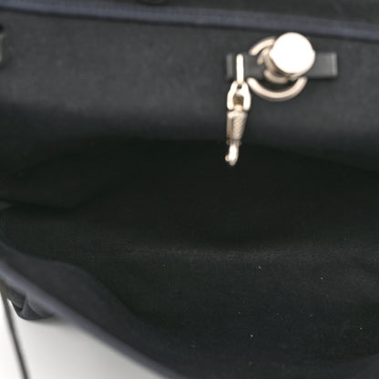 Hermes Toile Vache Calfskin Herbag 39 MM Black 12 of 16