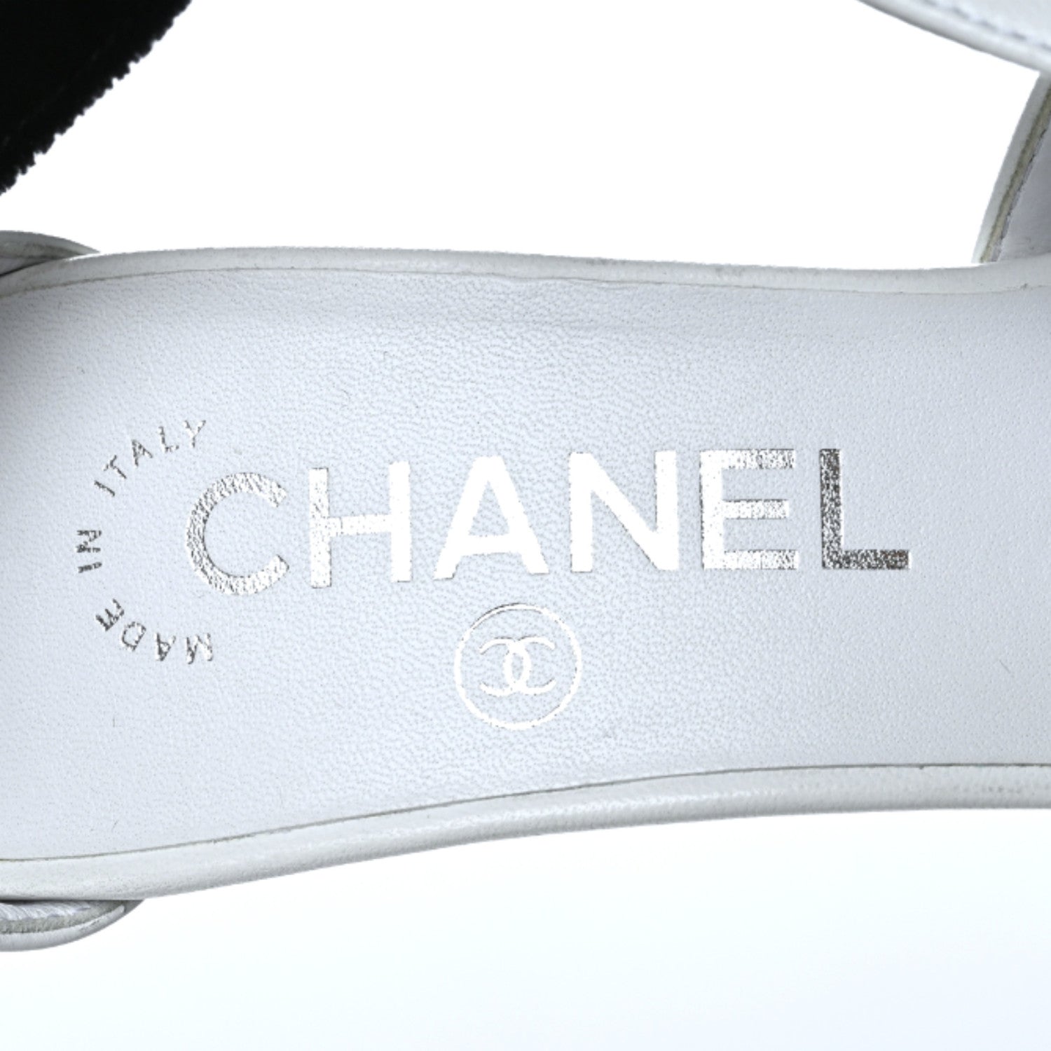 Chanel Lambskin Velvet Cap Toe Bow Pumps 36 Black White 7 of 9