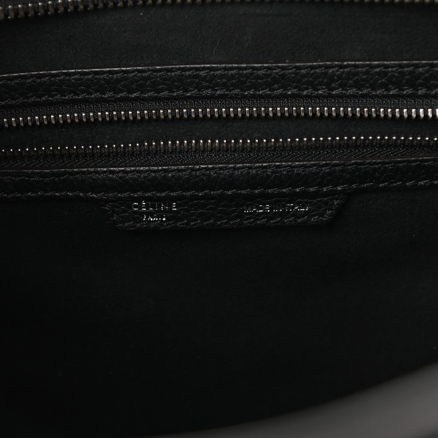 Drummed Calfskin Mini Luggage Black