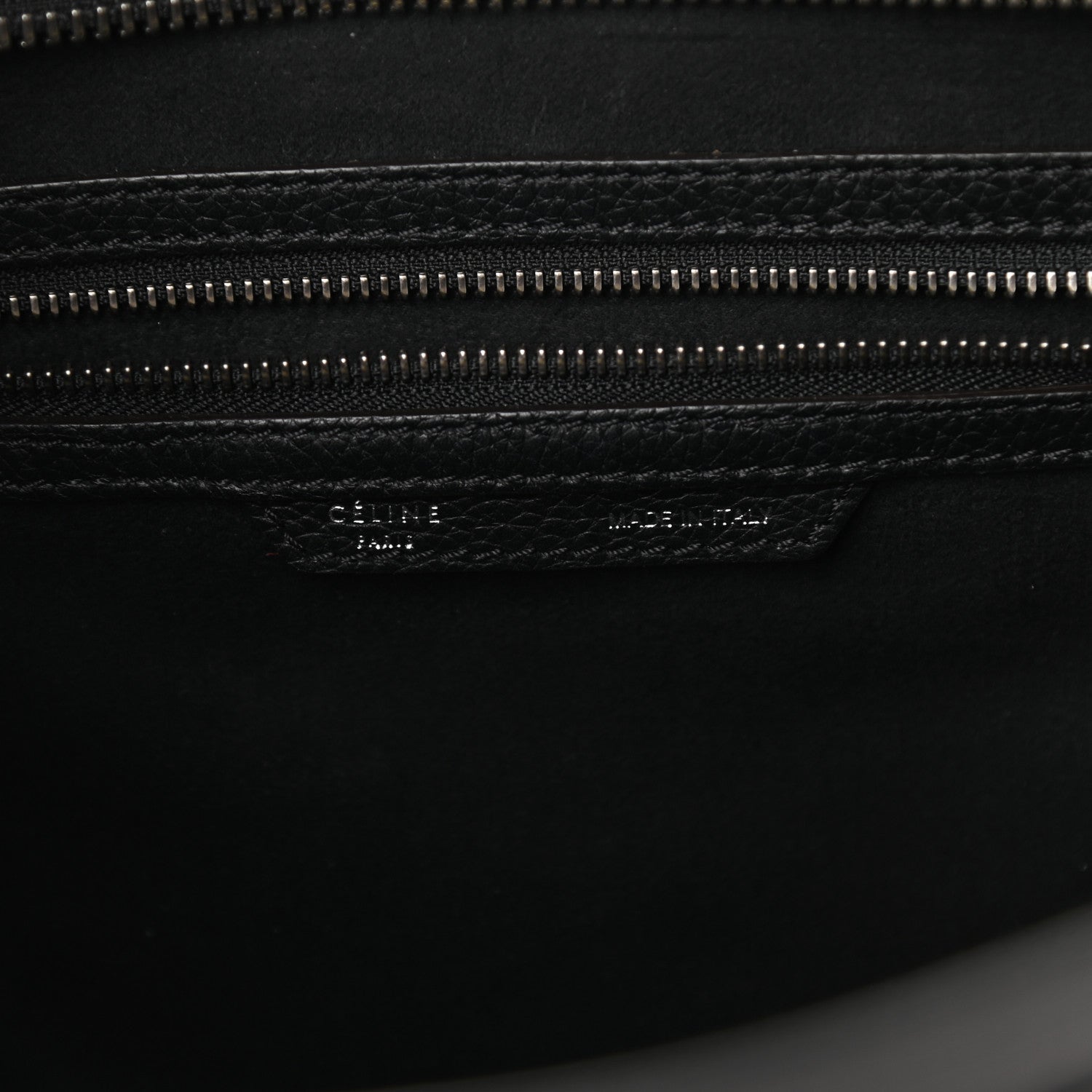 Celine Drummed Calfskin Mini Luggage Black 6 of 8