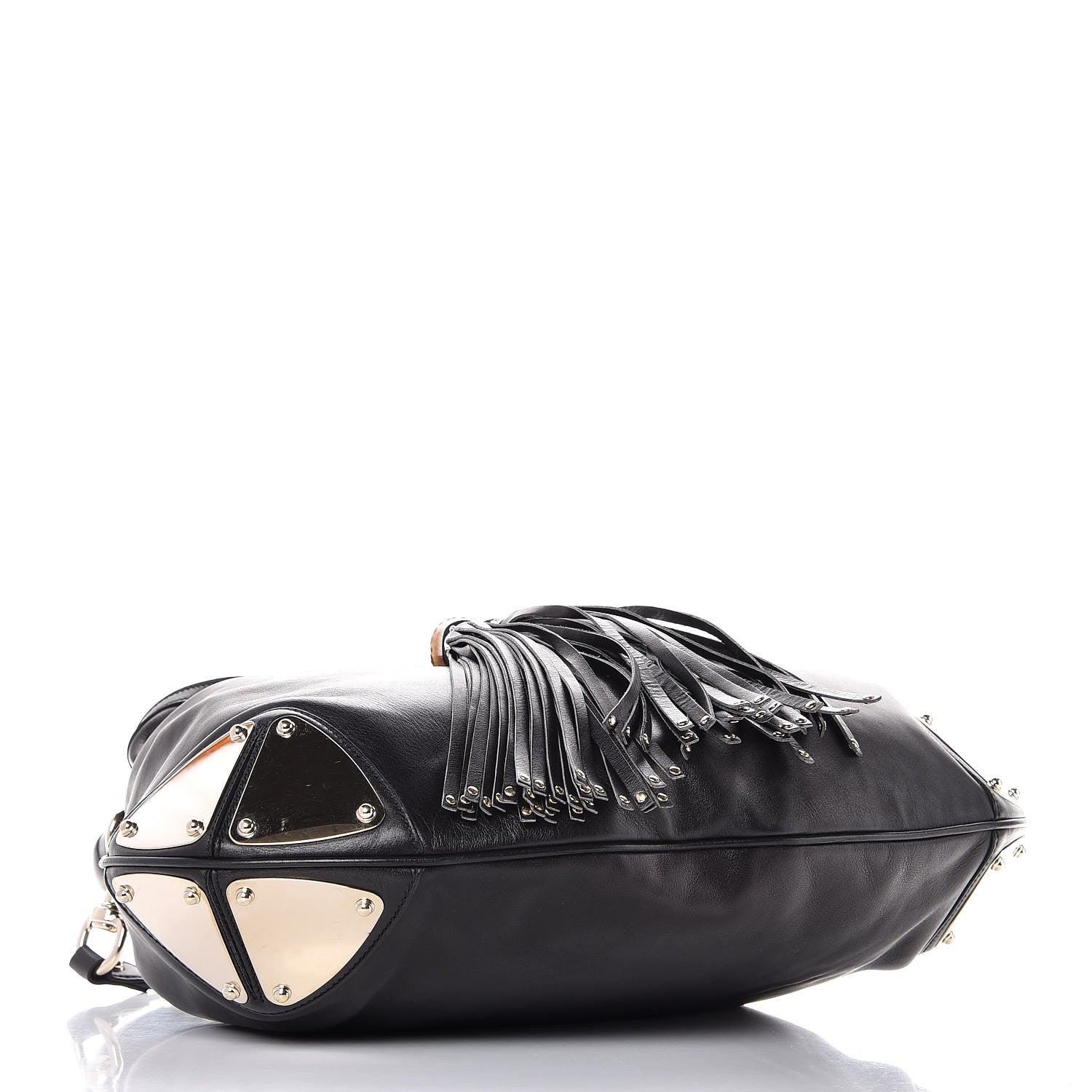 Gucci Calfskin Large Indy Top Handle Hobo Black 4 of 7