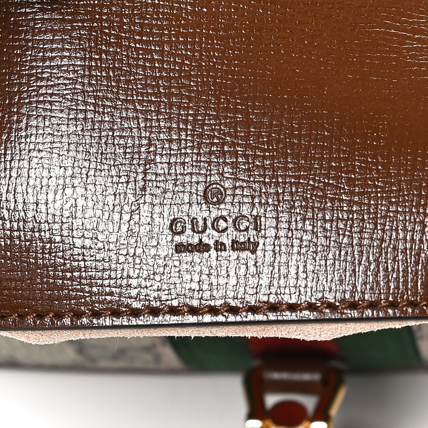 Gucci GG Supreme Monogram Azalea Calfskin Web Mini Jackie 1961 Hobo Beige Ebony Brown Sugar 6 of 13