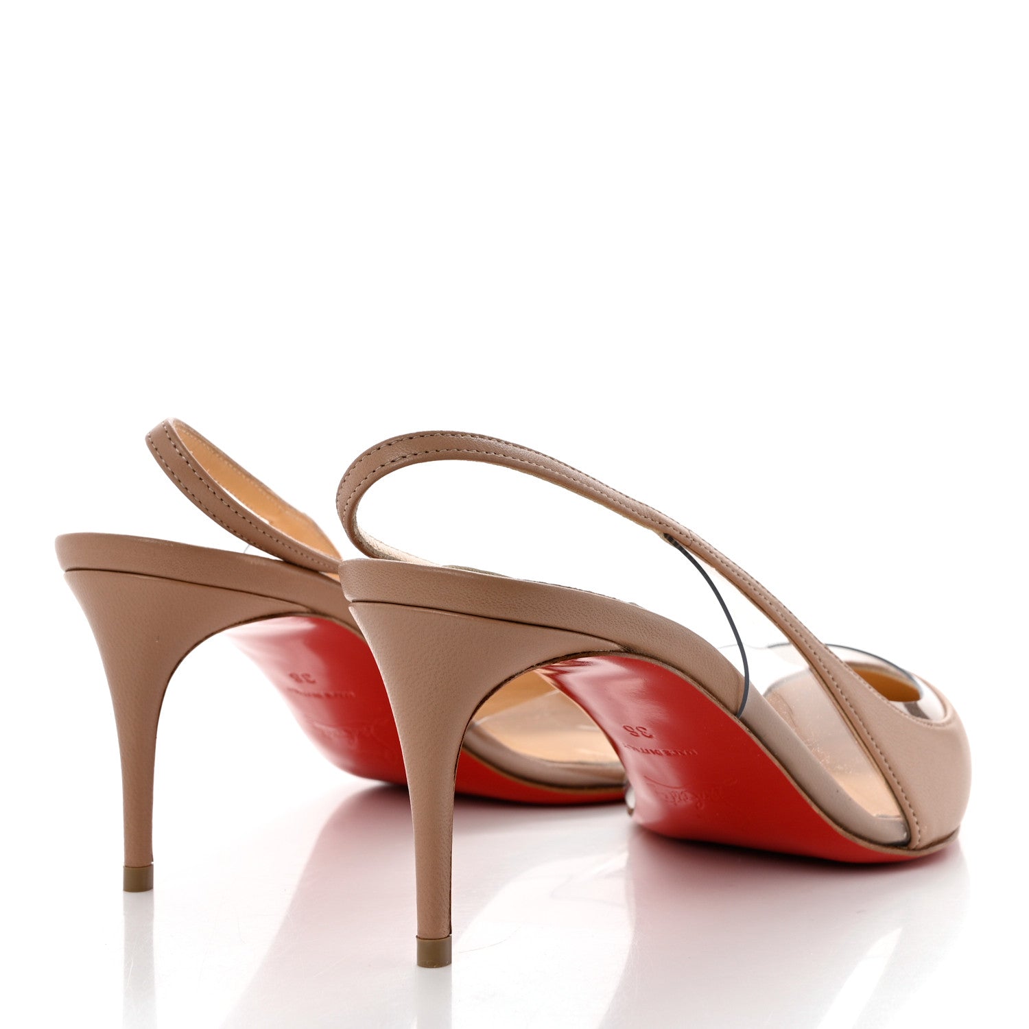Christian Louboutin Nappa PVC Optisexy 70 Pumps 36 Nude 4 of 8