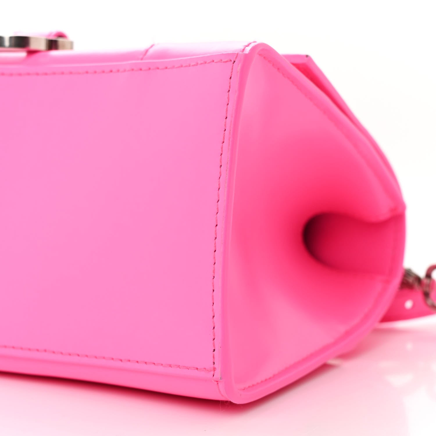Balenciaga Shiny Box Calfskin Small Hourglass Top Handle Bag Fluo Pink 11 of 14