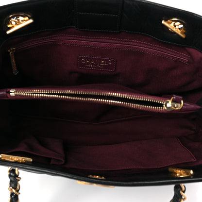 Chanel Calfskin Quilted Medium Soft Elegance Tote Black 4 of 7