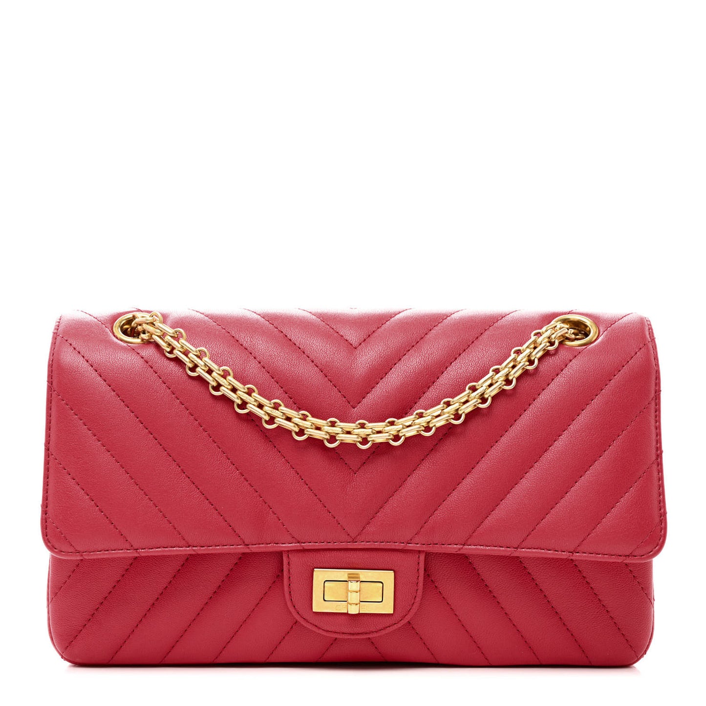 Sheepskin Chevron Quilted 2.55 Reissue 225 Flap Dark Pink