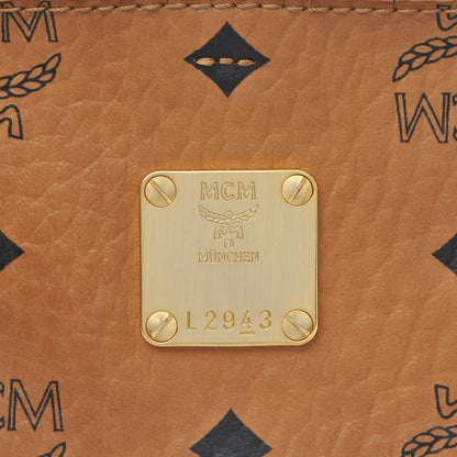 MCM Visetos Shopper Tote Cognac 7 of 21