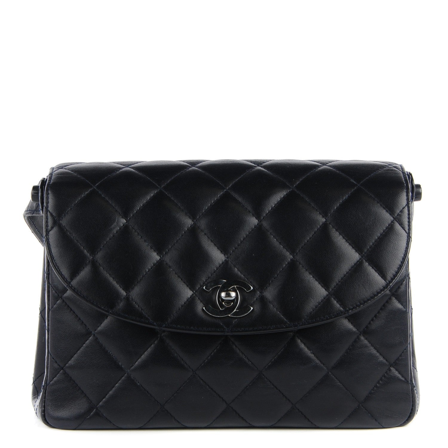 Chanel Lambskin Quilted Flap Shoulder Bag Black 1 of 9